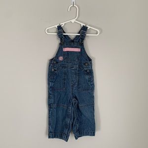 Genuine Kids Oshkosh Denim Girls Overalls 12M